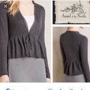 VGUC Anthropologie Gray Cinched Cardigan